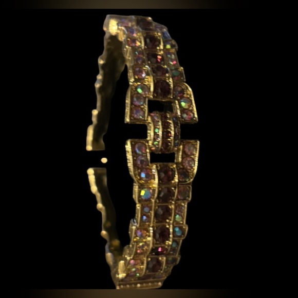 HEIDI DAUS Vintage Gold-tone & Rhinestones Bangle - Picture 6 of 10